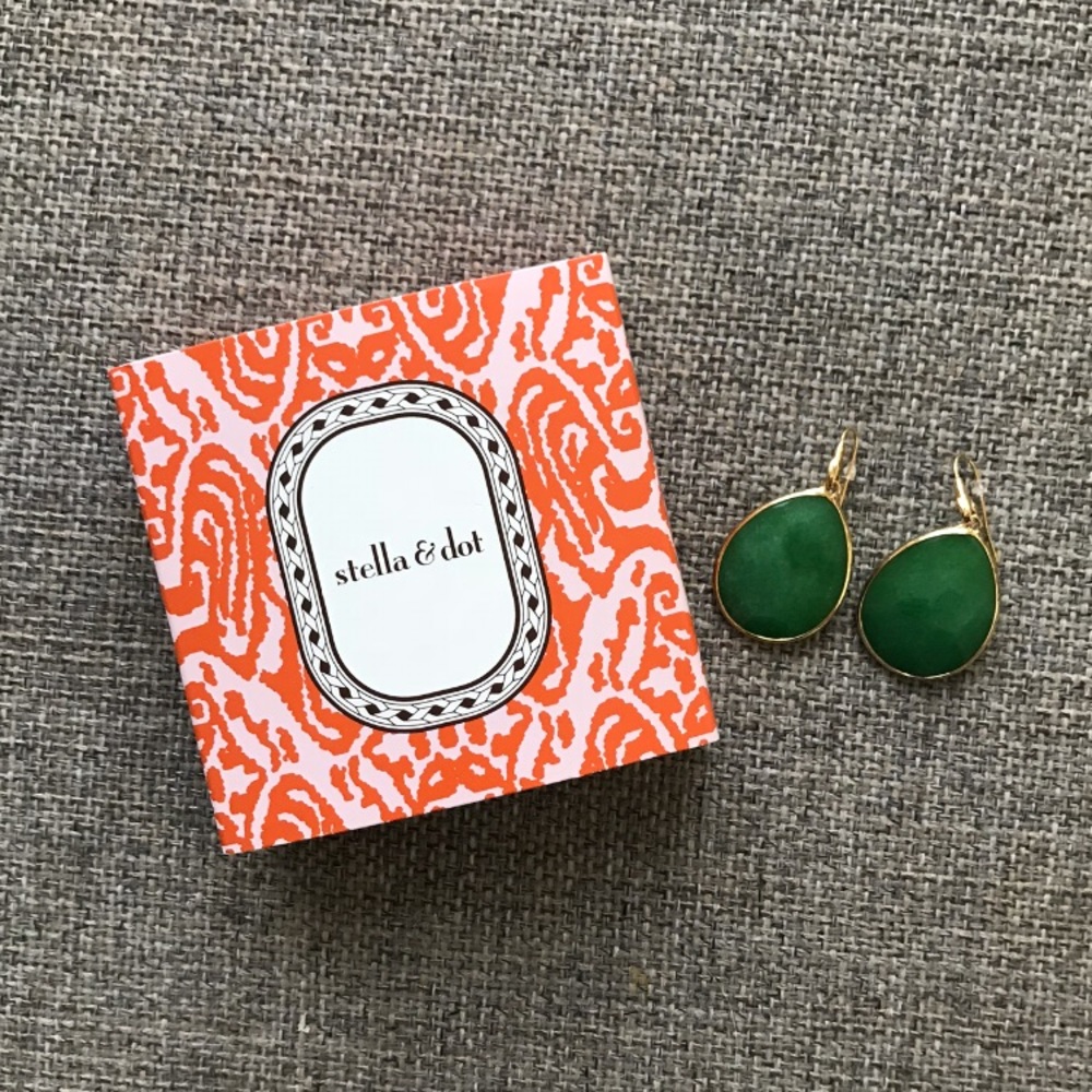 Stella & Dot green earrings